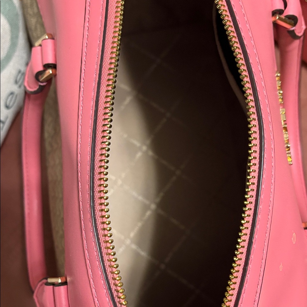 Michael Kors Pink and Brown Satchel - Picture 2 of 4
